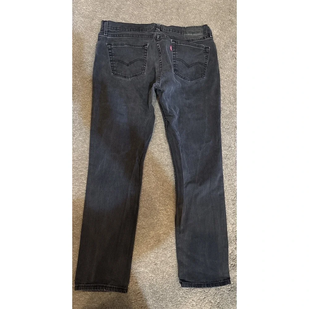 Levis 505 Jeans Mens 36x32 Black Regular Fit Straight Leg Denim Dark Wash 2 Pair